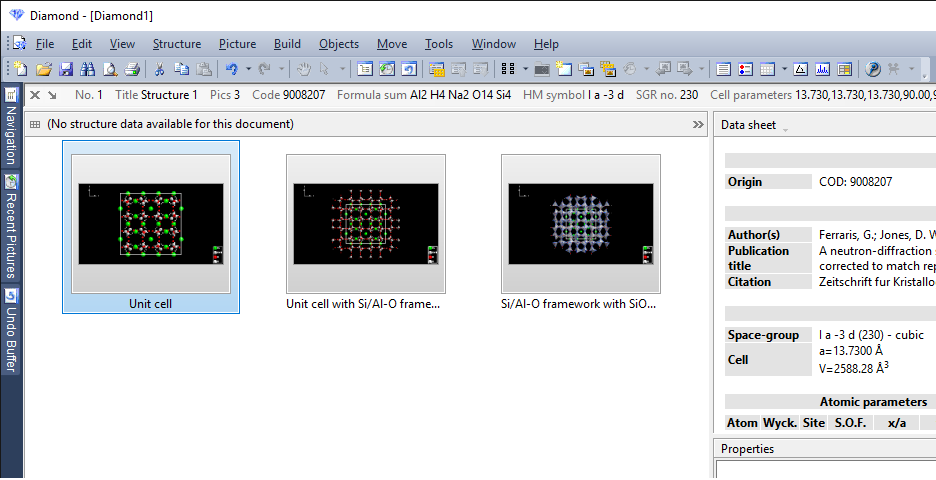 Screenshot of Insert Structure From Type dialog with option to load pre-defined pictures