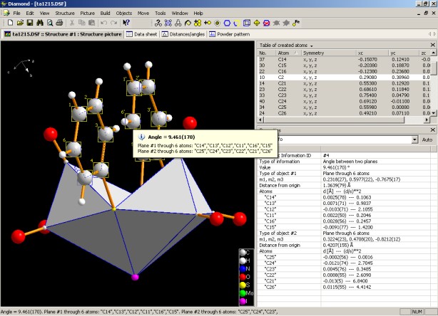 Diamond 3 Measuring Angle Between Two Planes