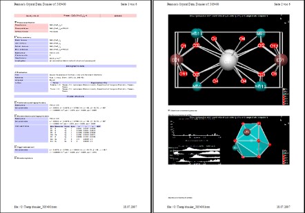 Dossier print preview, pages 1 and 2